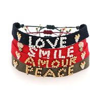Miyuki Bead Braided Love Letter Ribbon Bracelet Wholesale Jewelry Nihaojewelry main image 1