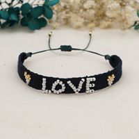 Miyuki Bead Braided Love Letter Ribbon Bracelet Wholesale Jewelry Nihaojewelry main image 4