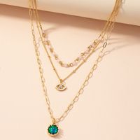 Korean Retro Fashion Emerald Necklace Wholesale Nihaojewelry main image 1