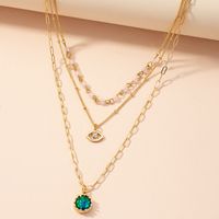 Korean Retro Fashion Emerald Necklace Wholesale Nihaojewelry main image 2