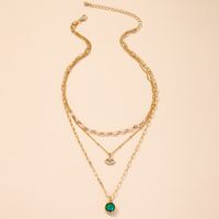 Korean Retro Fashion Emerald Necklace Wholesale Nihaojewelry main image 3