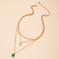 الكورية الرجعية الأزياء الزمرد قلادة الجملة Nihaojewelry main image 4