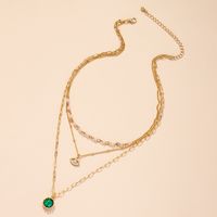 Korean Retro Fashion Emerald Necklace Wholesale Nihaojewelry main image 4