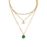 Korean Retro Fashion Emerald Necklace Wholesale Nihaojewelry main image 6