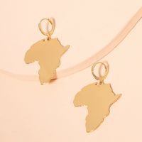 Wholesale New Simple Map Shape Alloy Earrings Nihaojewelry main image 5