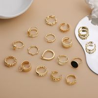 Wholesale Jewelry Geometric Twist Circle Glossy Open Ring Nihaojewelry main image 1