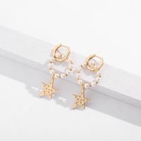 Wholesale Korean Style Multi-layer Pearl Star Alloy Earrings Nihaojewelry main image 5