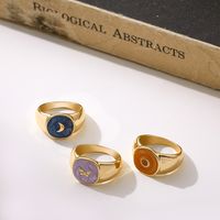 New Fashion Simple Color Butterfly Drip Ring Wholesale Nihaojewelry main image 2