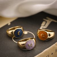 New Fashion Simple Color Butterfly Drip Ring Wholesale Nihaojewelry main image 3