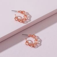Wholesale Alloy Hollow Twist Chain C-shaped Earrings Nihaojewelry main image 1