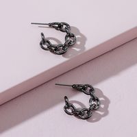 Wholesale Alloy Hollow Twist Chain C-shaped Earrings Nihaojewelry main image 3