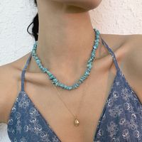 Retro Double Necklace Turquoise Necklace Wholesale Nihaojewelry main image 4