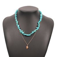 Retro Double Necklace Turquoise Necklace Wholesale Nihaojewelry main image 6