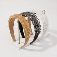 Wholesale Crystal Broad-brimmed Solid Color Headband Nihaojewelry main image 1