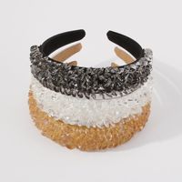 Wholesale Crystal Broad-brimmed Solid Color Headband Nihaojewelry main image 6