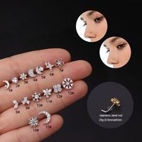 Nose Rings & Studs Fashion Flower 316L Stainless Steel  Copper Plating main image 5