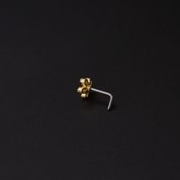Nose Rings & Studs Fashion Flower 316L Stainless Steel  Copper Plating main image 4
