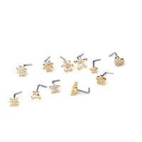 Nose Rings & Studs Fashion Flower 316L Stainless Steel  Copper Plating main image 6