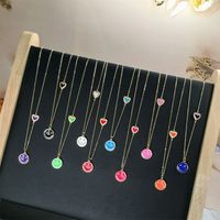 Wholesale Bijoux Smiley Dégoulinant D&#39;huile Pendentif Collier En Cuivre Nihaojewelry main image 6