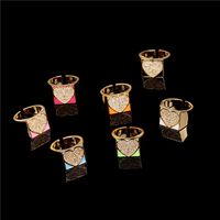 Wholesale Zircon Copper Heart Ring Nihaojewelry main image 5