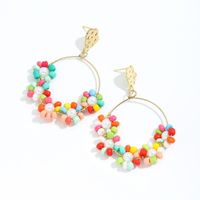 Wholesale Jewelry Color Flower Beaded Pendant Earrings Necklace Set Nihaojewelry main image 6