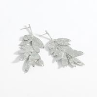 Wholesale Jewelry Embossed Leaf Drop Earrings Nihaojewelry main image 6