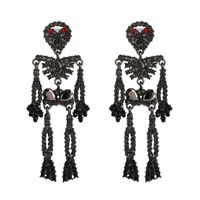 Fashion Skeleton Diamond Alloy Acrylic Earrings Ear Studs main image 2