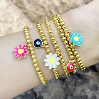 Daisy Flower Eye Round Bead Ethnic Style Elastic Bracelet Wholesale Jewelry Nihaojewelry main image 1