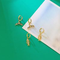 Wholesale Fashion Mermaid Tail Copper Colorful Zircon Earrings Nihaojewelry main image 5