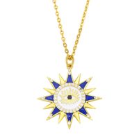 Wholesale Diamond Sun Eye Pendant Copper Necklace Nihaojewelry main image 4