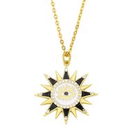 Wholesale Diamond Sun Eye Pendant Copper Necklace Nihaojewelry main image 5