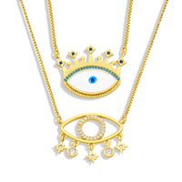 2022european And American New Creative Design Retro Devil's Eye Necklace Women's Personality Fashion Necklace Nkw54 main image 1