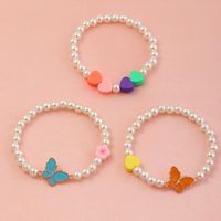 Großhandel Schmuck Acryl Schmetterling Herzform Kinderarmband Nihaojewelry sku image 1