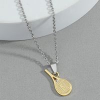 Wholesale Jewelry Tennis Racket Pendant Titanium Steel Necklace Nihaojewelry sku image 2