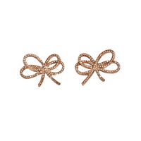 Wholesale Fashion Alloy Diamond Bow Stud Earrings Nihaojewelry sku image 1