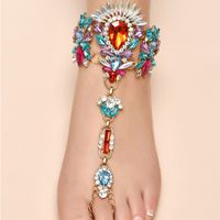 Exaggerated Alloy Diamond Color Long Anklet Bracelet Wholesale Jewelry Nihaojewelry sku image 4
