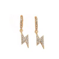 Wholesale Fashion Geometric Lightning Pendent Diamond Earrings Nihaojewelry sku image 1