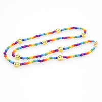 Multifunctional Rice Beads Rainbow Smiley Face Necklace Glasses Chain Wholesale Jewelry Nihaojewelry sku image 1