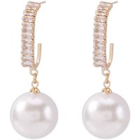 Vente En Gros Boucles D&#39;oreilles En Perles De Zircon Géométriques Rétro Nihaojewelry sku image 1