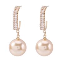Vente En Gros Boucles D&#39;oreilles En Perles De Zircon Géométriques Rétro Nihaojewelry sku image 2