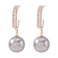 Vente En Gros Boucles D&#39;oreilles En Perles De Zircon Géométriques Rétro Nihaojewelry sku image 3