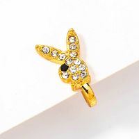 Wholesale Fashion Micro Diamond Cute Rabbit Nose Ring Nihaojewelry sku image 1