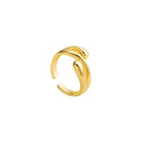 Wholesale Jewelry Geometric Twist Circle Glossy Open Ring Nihaojewelry sku image 1