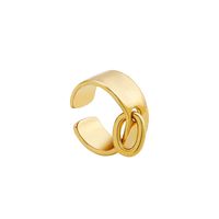 Wholesale Jewelry Geometric Twist Circle Glossy Open Ring Nihaojewelry sku image 2