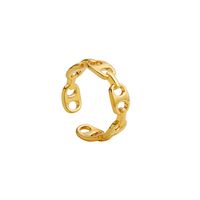 Wholesale Jewelry Geometric Twist Circle Glossy Open Ring Nihaojewelry sku image 4