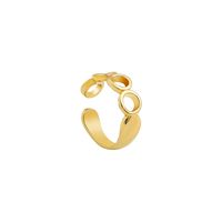 Wholesale Jewelry Geometric Twist Circle Glossy Open Ring Nihaojewelry sku image 7