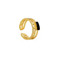 Wholesale Jewelry Geometric Twist Circle Glossy Open Ring Nihaojewelry sku image 11