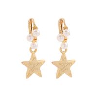 Wholesale Pendientes De Perlas De Bobinado De Estrella De Aleación Nueva Retro Nihaojewelry sku image 1