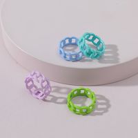 Fashion Simple Color Chain Ring Set Wholesale Nihaojewelry sku image 1