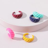 Fashion 5 Solid Color Resin Rings Set Wholesale Nihaojewelry sku image 1